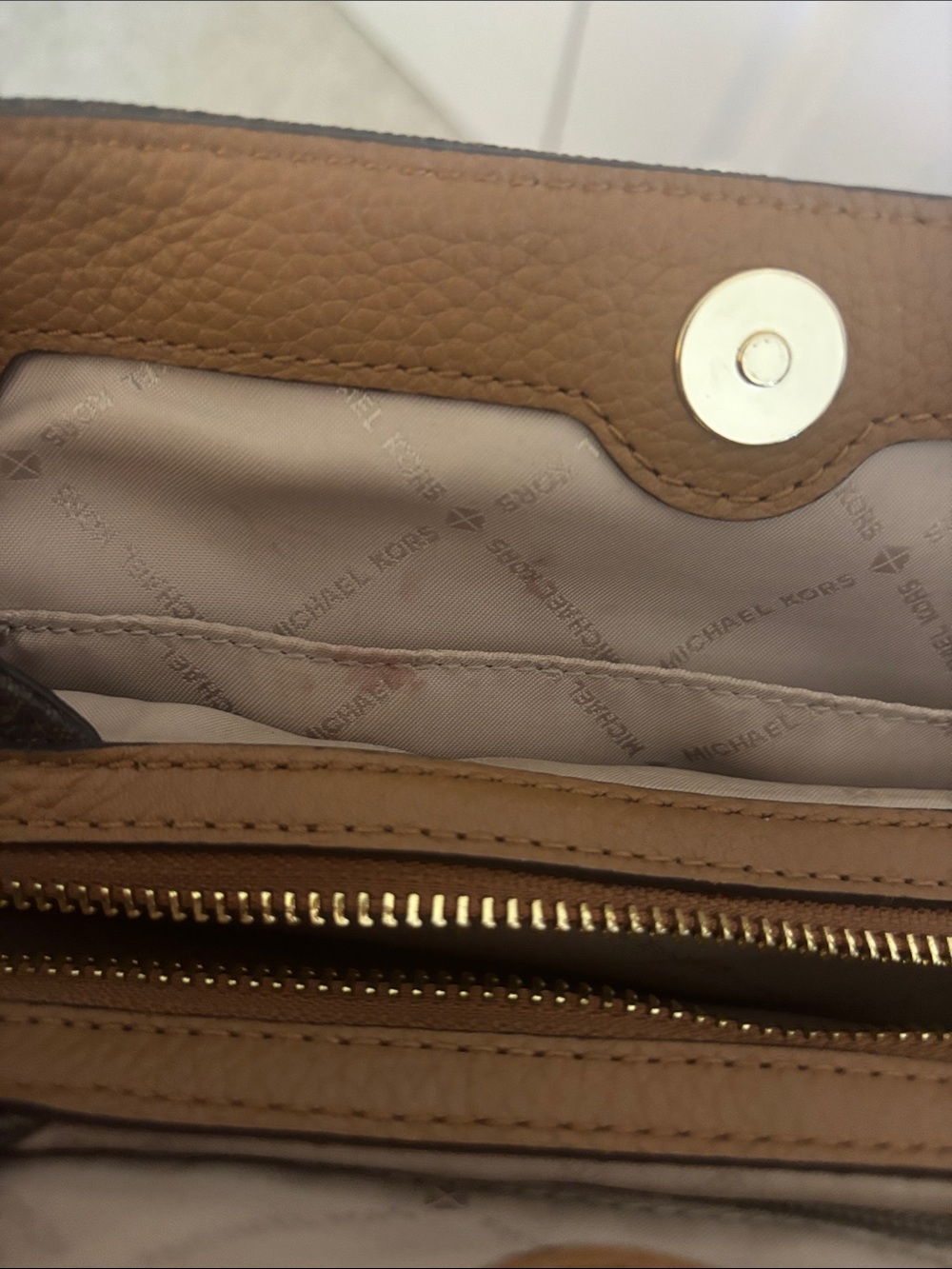 Michael Kors Brown Logo Chain-Handle Shoulder Bag - Picture 4 of 4